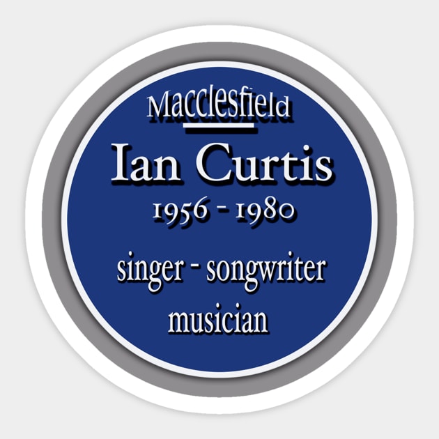 Ian Curtis Sticker by Coppack